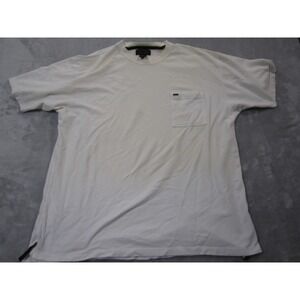 Alexander Julian Colours Shirt Mens 2XL White Pocket Tee Cotton Casual Crewneck